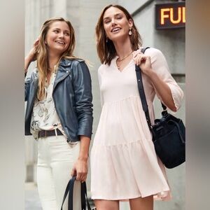 NWT Spartina 449 Sweet Blush Maisie Mini Long Sleeve Dress Lightweight Small